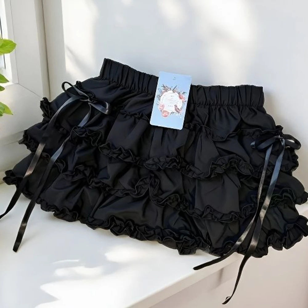 Tiered Ruffles Mini Skirt