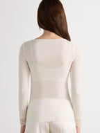 Long Sleeve Lace Trim T-Shirt