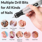 Rechargeable Electric Nail Drill Kit with 3 Modes and LED Display