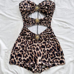 Leopard Print One-Piece Swimsuit