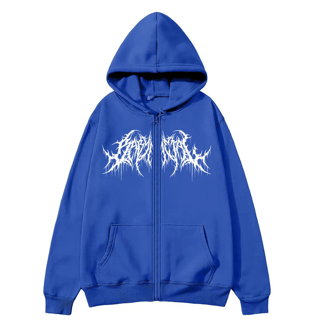 Graphic Zipper Hoodie