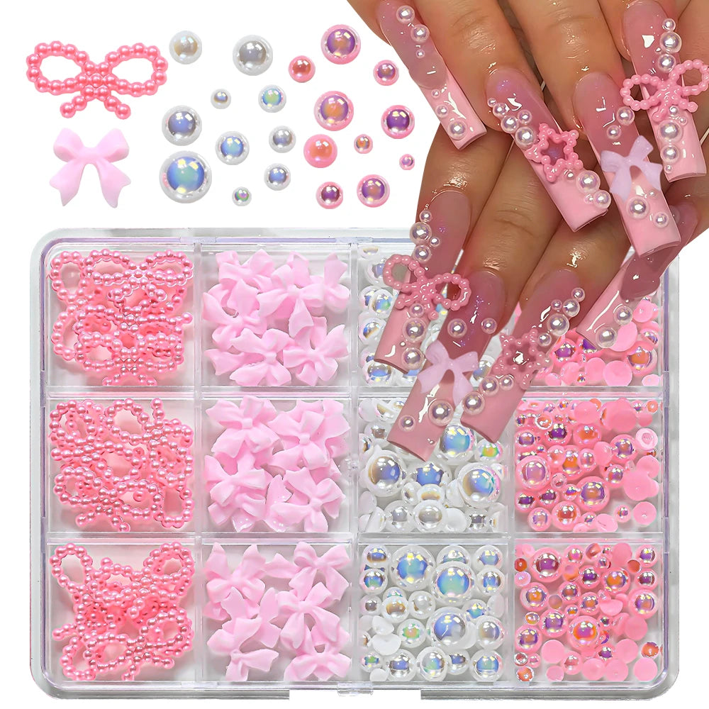 50pcs 3D Kawaii Mixed Resin Nail Charms