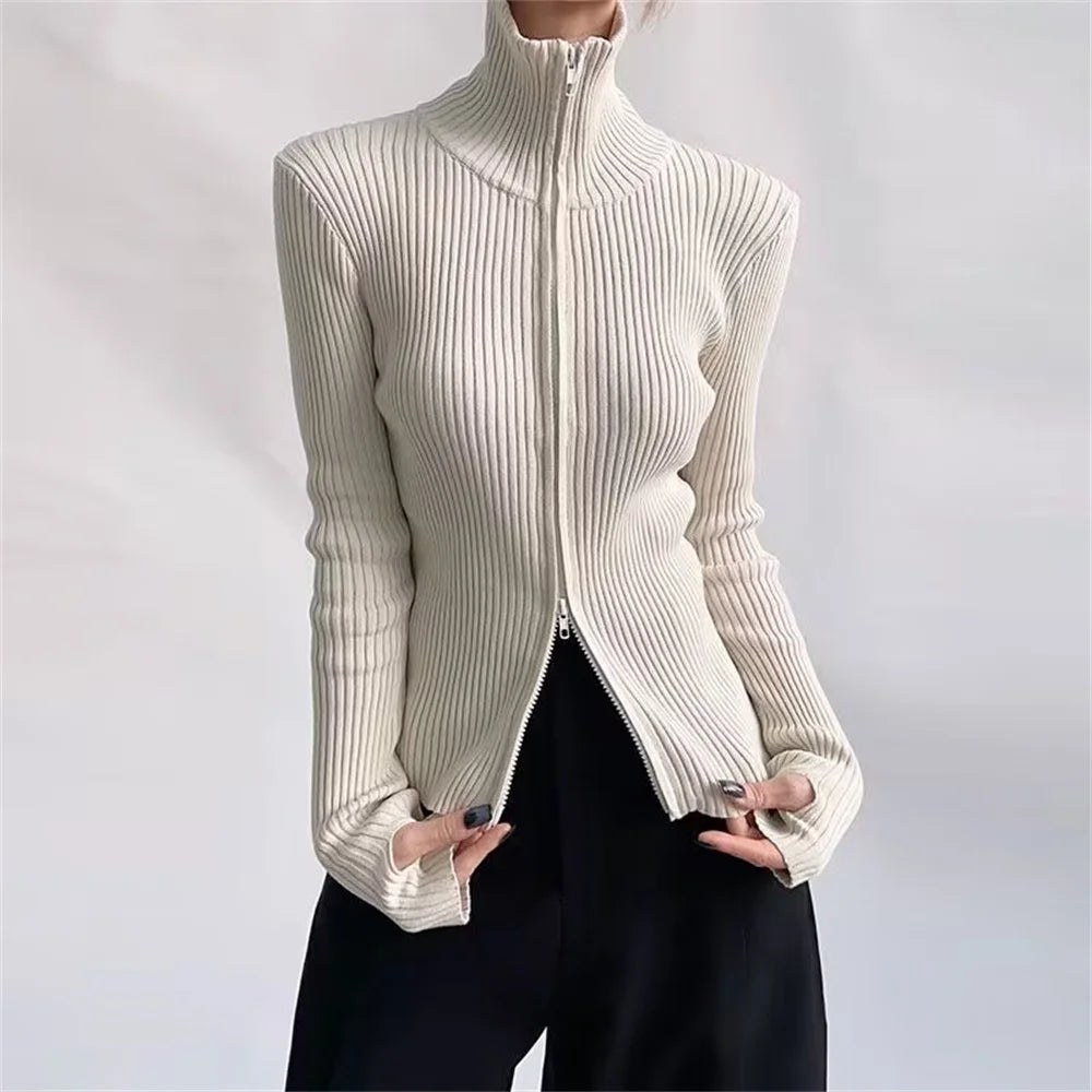 High Elastic Slim Knitted Cardigan