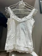Sweet Lace Patchwork Slim Tank Top