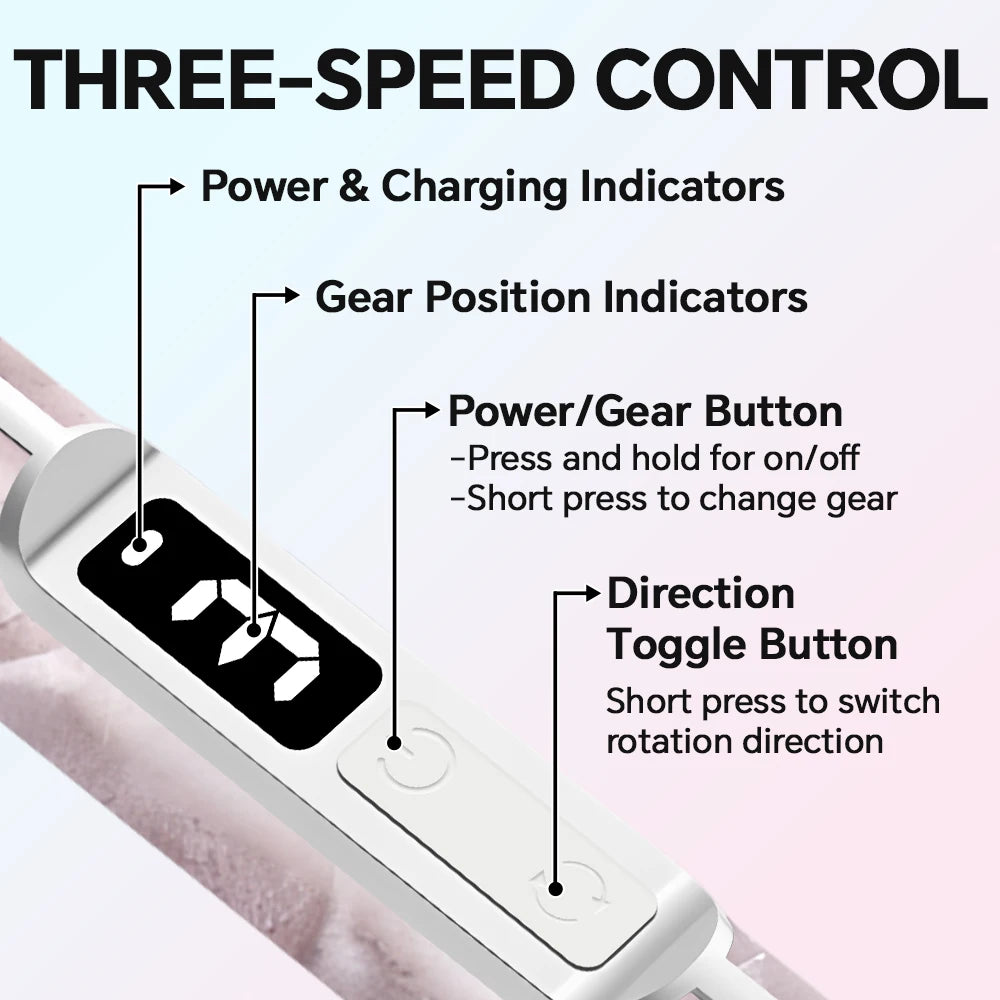 Rechargeable Electric Nail Drill Kit with 3 Modes and LED Display