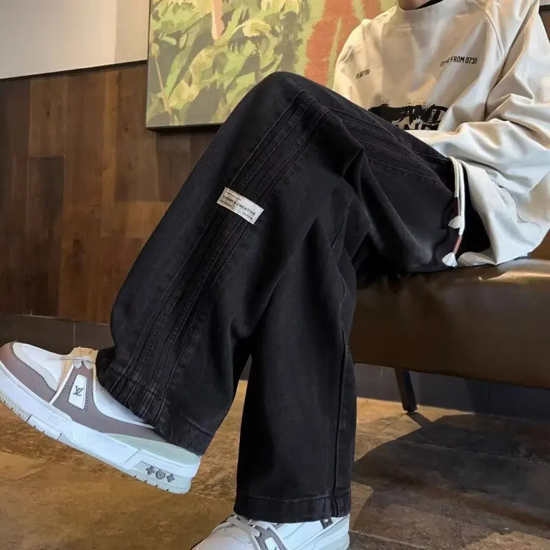 Three bar American retro jeans