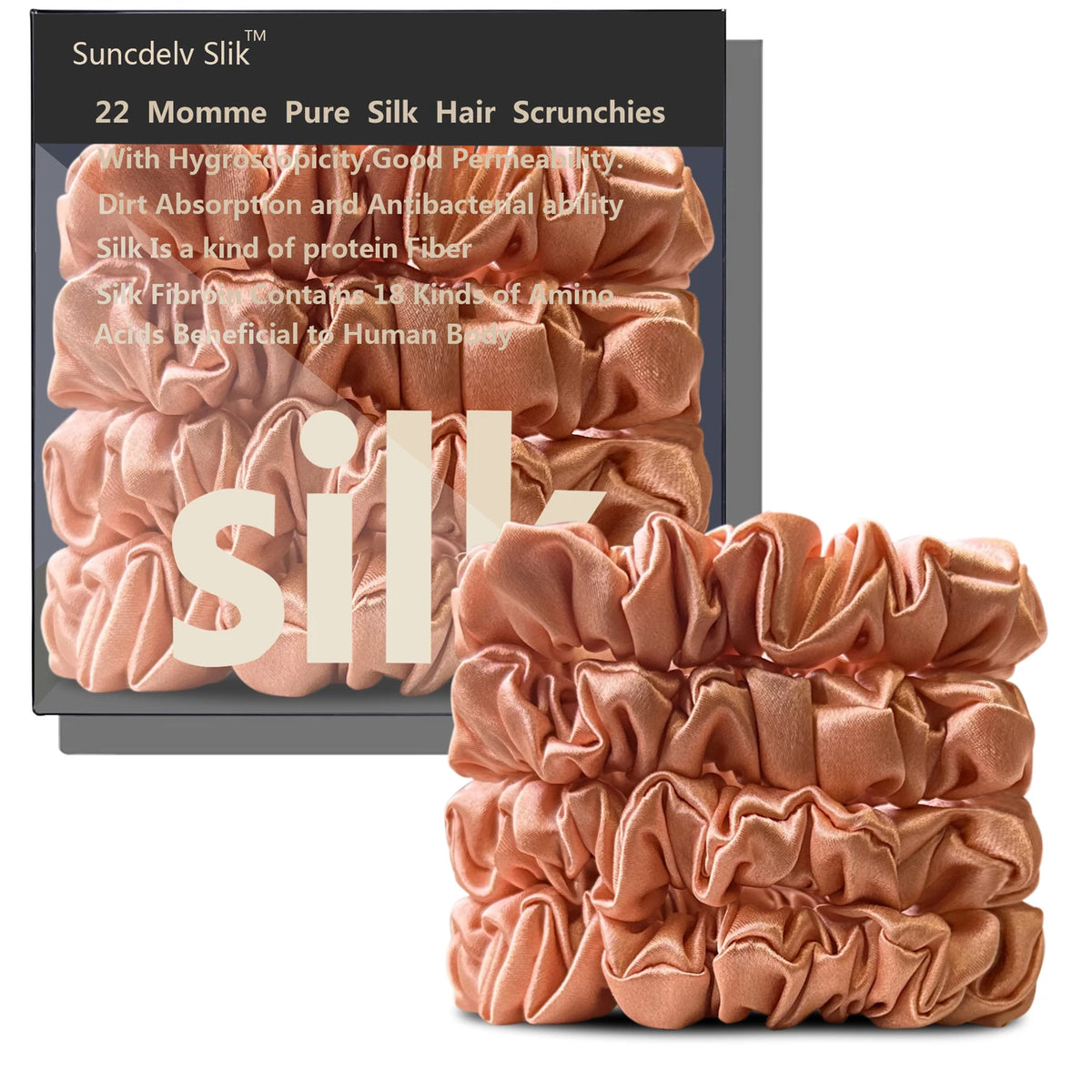 Silk Hair Scrunchie Handmade 100% Pure Mulberry Sillk Hairbands