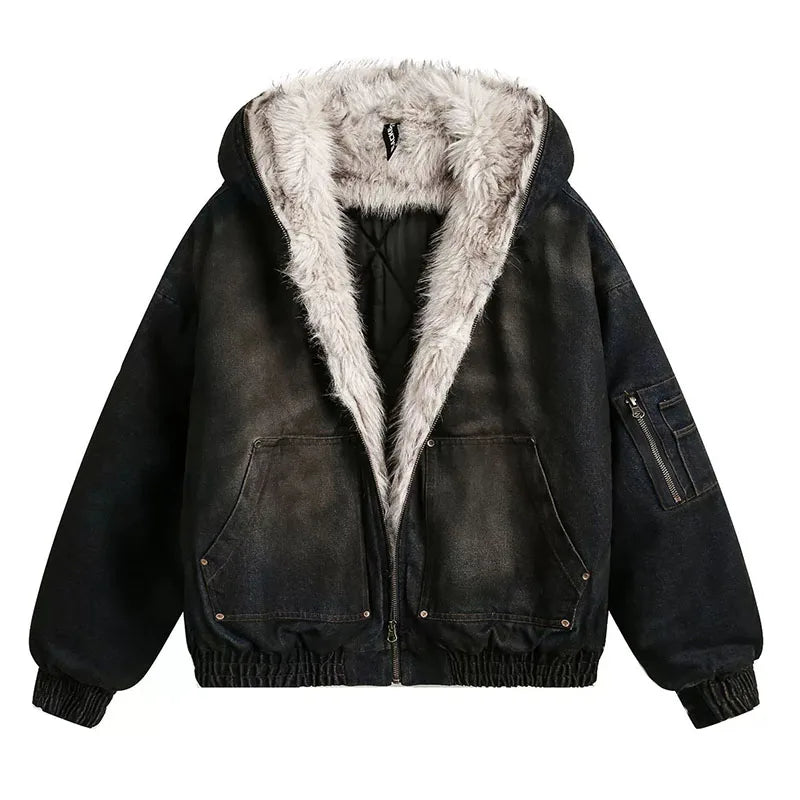 Oversized Denim Parka