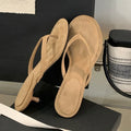 Round Thin Low Heel Sandals
