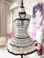 Conjunto de camisola sin mangas y minifalda elegante con estampado de leopardo