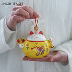 Lucky Cat Ceramic Tea Tin