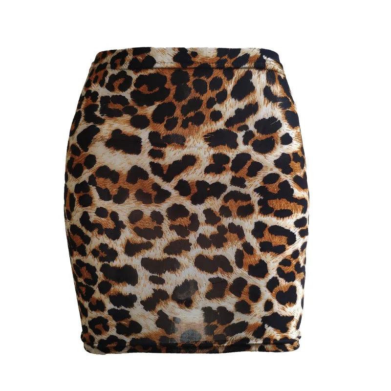 Leopard Print Bodycon Skirt