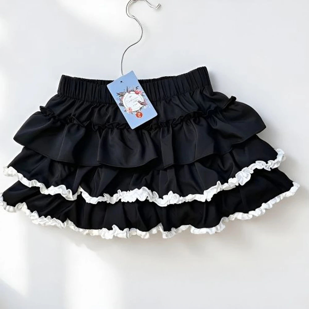 Tiered Ruffles Mini Skirt