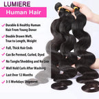 Body Wave 3/4 Bundles With Closure Frontal 5x5 6x6 HD Transparent Brazilian Human Hair Weave Extension Plucked Hairline Soft For Woman Body Wave Bundle With Closure Frontal HD Transparent Virgin Raw Human Hair 3/4 Bundle Hair