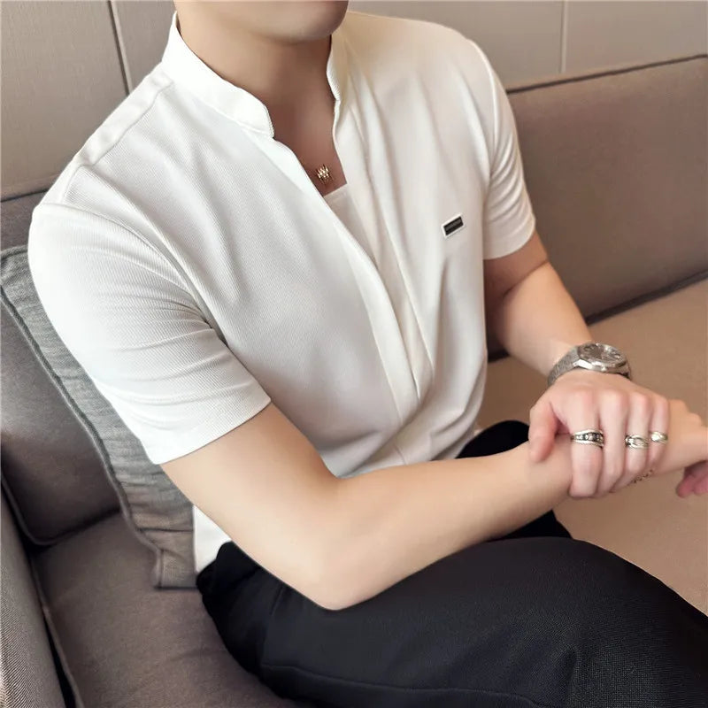 Summer Stand Collar Shirt