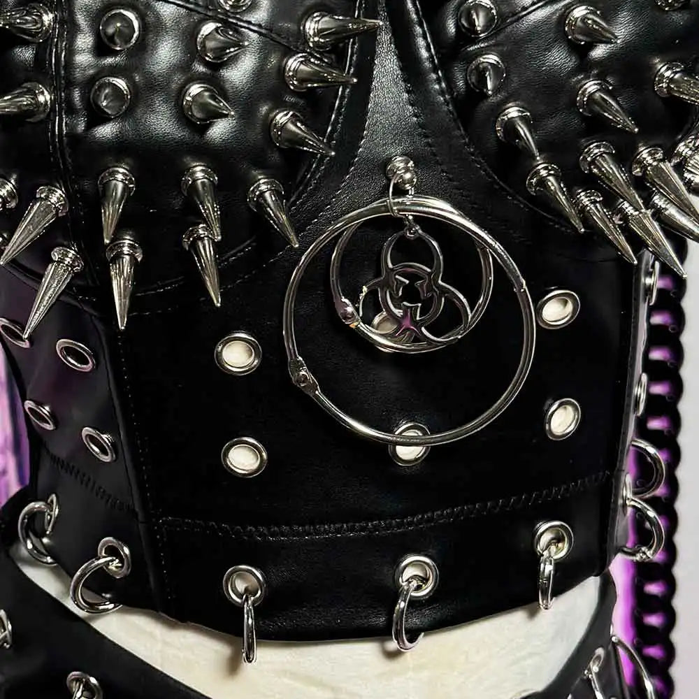 PU Leather Spiked Tank