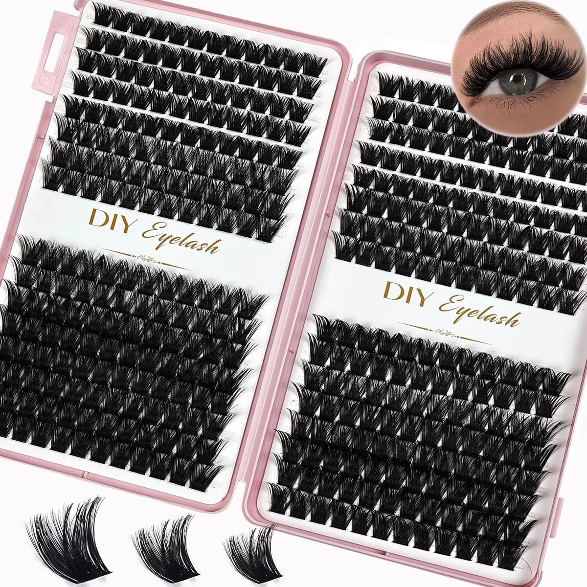 384pcs Individual Lashes 10-14mm Cluster Lashes