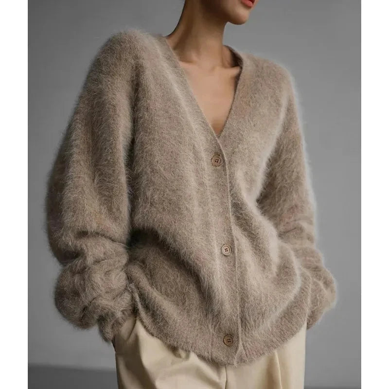 Imitation Mink Fur Versatile Cardigan