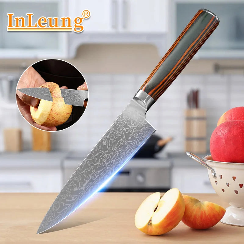 Damascus Steel Wood Handle Boning Knife