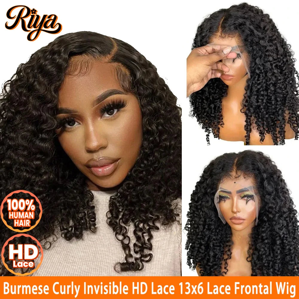 Brazilian 13x6  Lace Wig Human Hair Lace Frontal Wig 180% Density 4x4  Lace Closure Wig Human Hair Pre Plucked Remy Hair