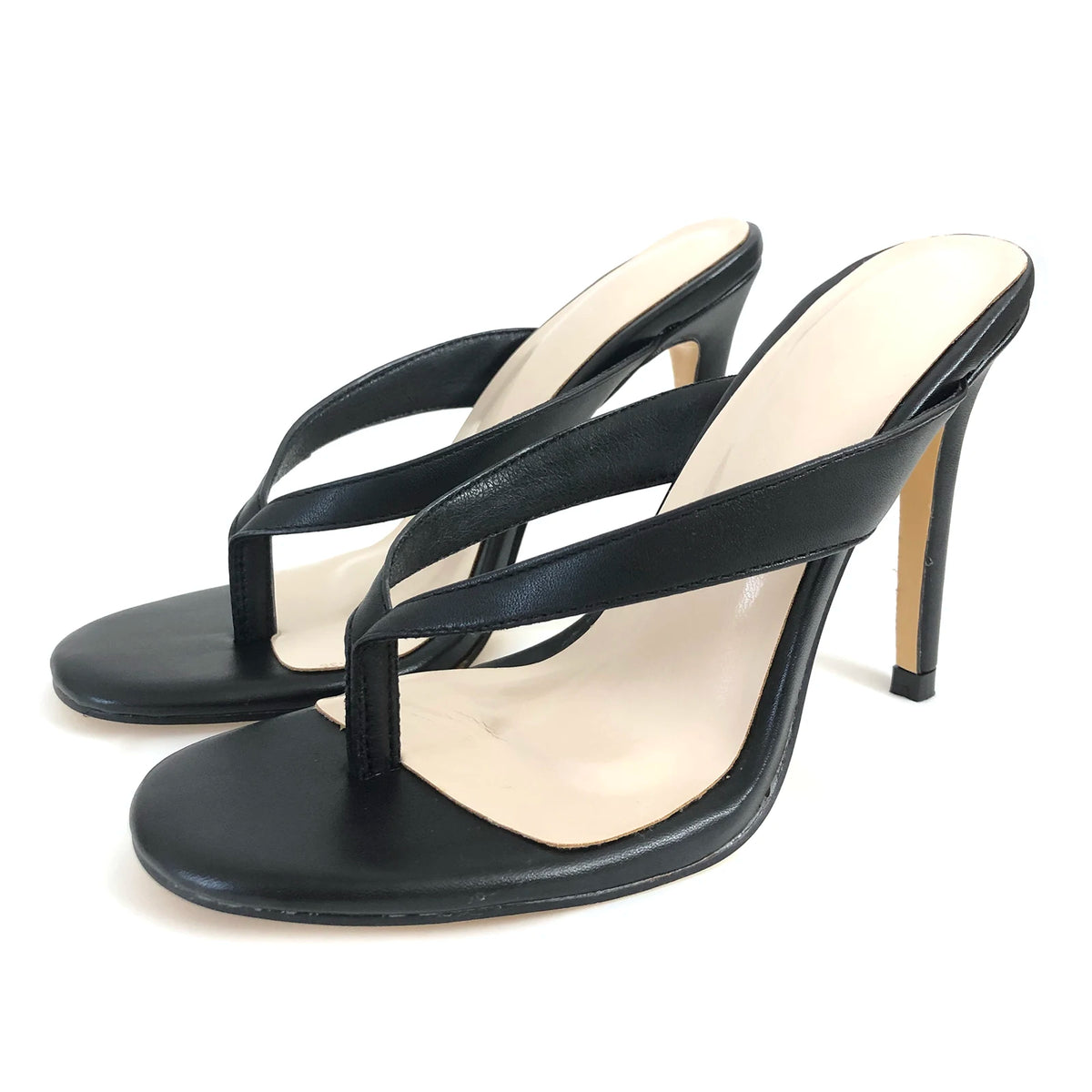 Thong High Heel Mule Sandals