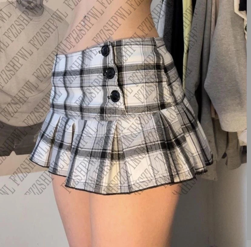 plaid pleated skirt