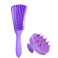 2Pcs/Set Detangling Hair Brush & Silicone Scalp Massager Shampoo Brush Set