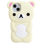 Bear Silicone Soft Cover Case For iPhone 17 16 15 14 13 12 11 Pro Max mini Plus Xs XR 6 7 8 Plus