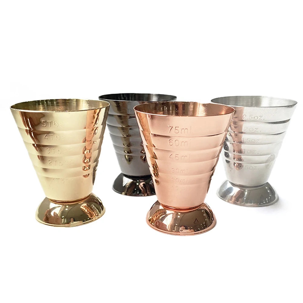 75ml Plated Stainless Steel Measuring Cup