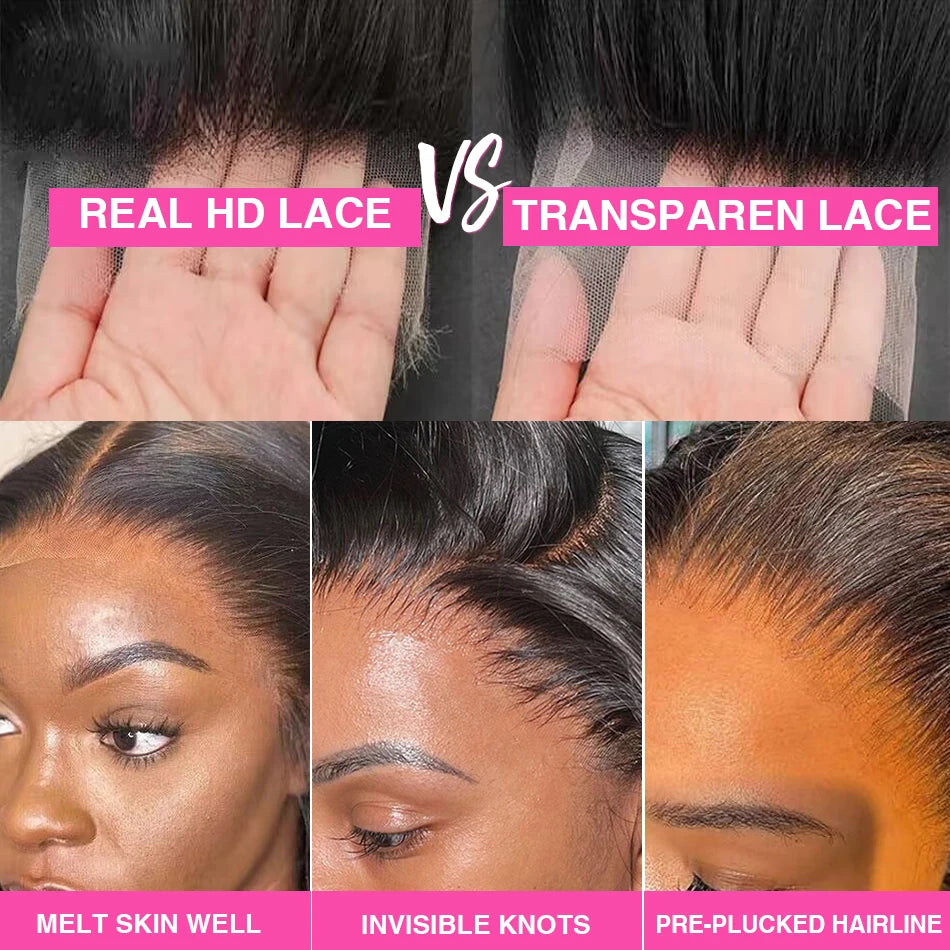 13x4 13x6 HD Transparent Lace Frontal Wig