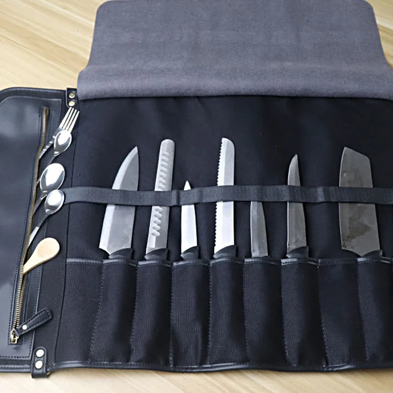 Kitchen Chef Knife Roll Bag Case