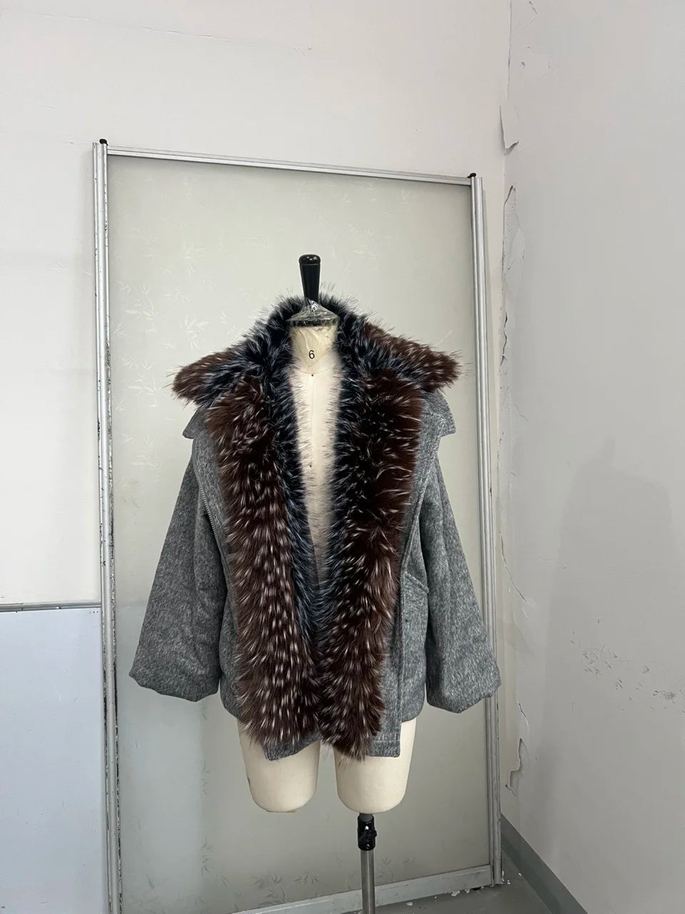 Faux Fur Collar Cotton Jacket