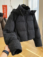 Short Hooded Cotton Jacket