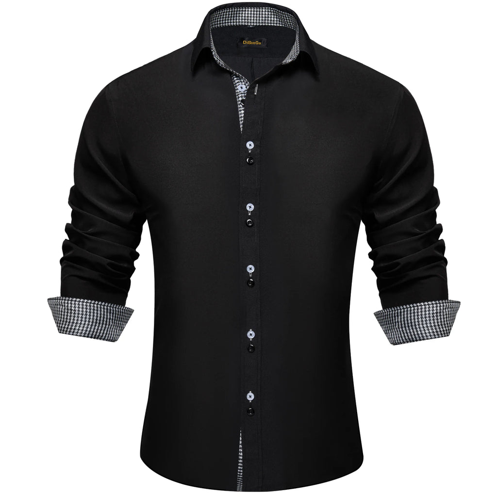 Long Sleeve Turn Down Collar Shirt