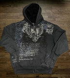 Tendencia de moda urbana Y2K, sudadera con capucha y cremallera con cuello de piel, estilo Harajuku, informal, holgada, gruesa, unisex, cálida.