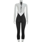 Solid Color Bodycon Jumpsuit