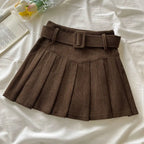 Corduroy Pleated Skirt