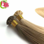 100% Human Hair for Women Straight Keratin Flat Tip Capsule High Quality Flat Tip Hair Extension Human Hair Natural 613# Ombre