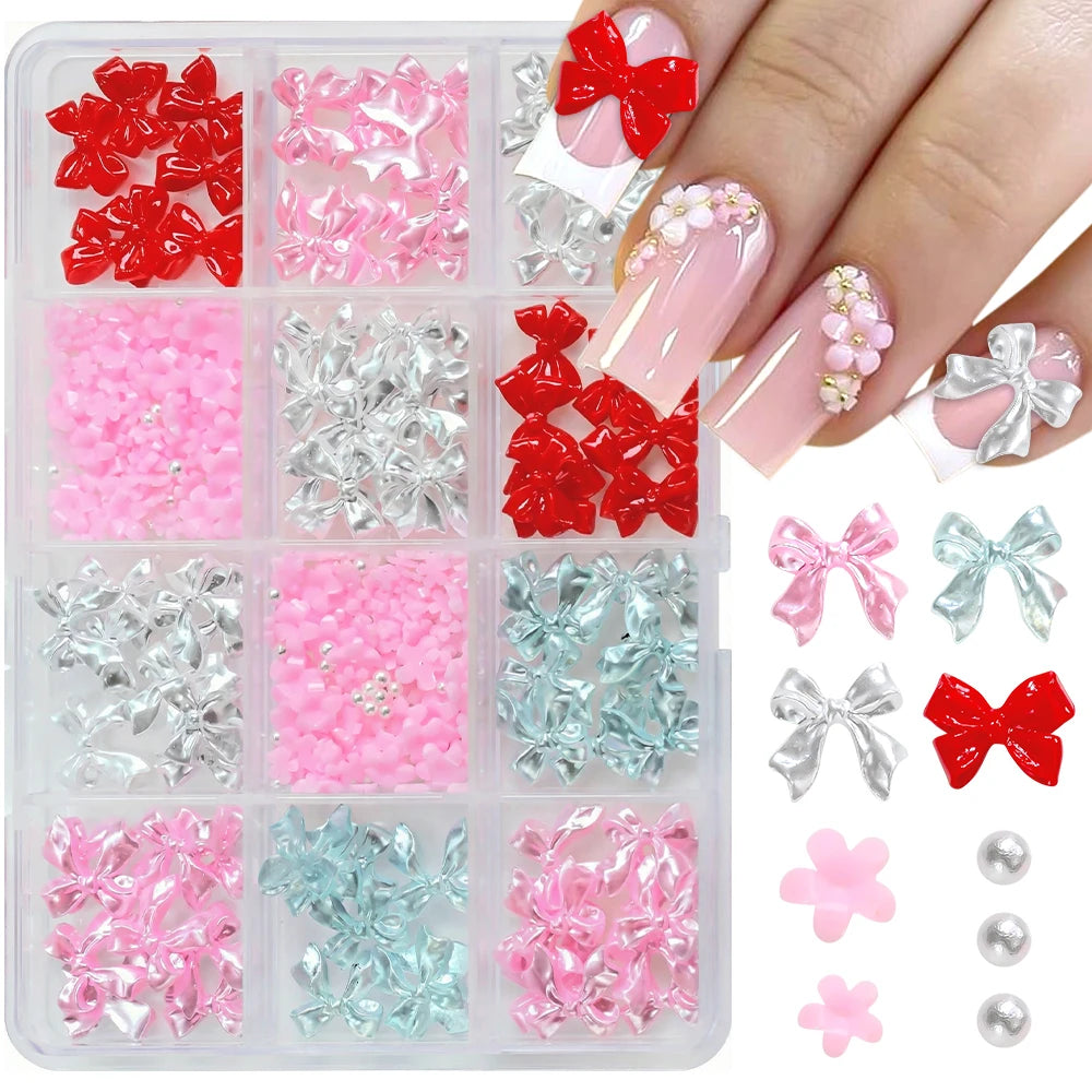 50pcs 3D Kawaii Mixed Resin Nail Charms