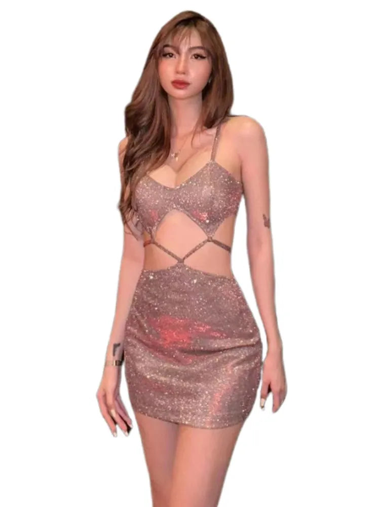 Hollow Out Halter Bodycon Dress