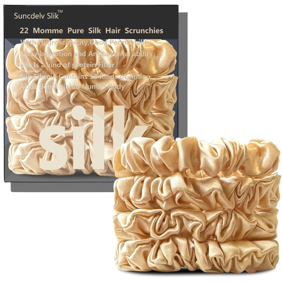 Silk Hair Scrunchie Handmade 100% Pure Mulberry Sillk Hairbands