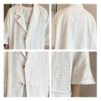 Single Breasted Short Sleeve Shirt and Shorts Set
