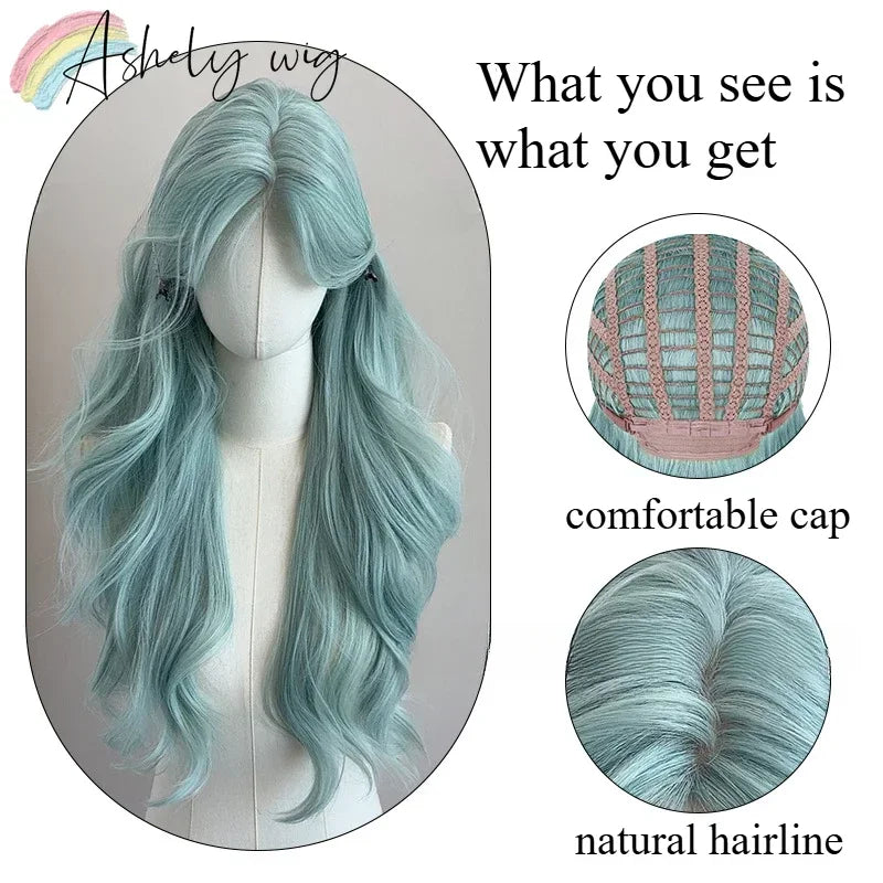 Ashely Light Green Wig