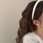 Retro Silver Bow Solid Color Headbands