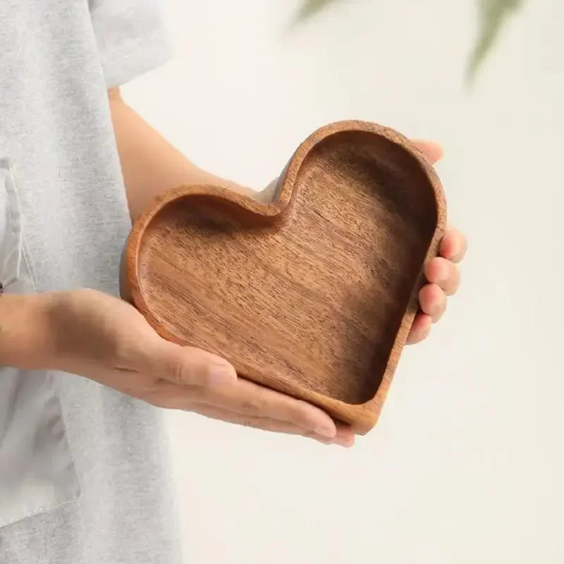 Solid Wood Heart Tray