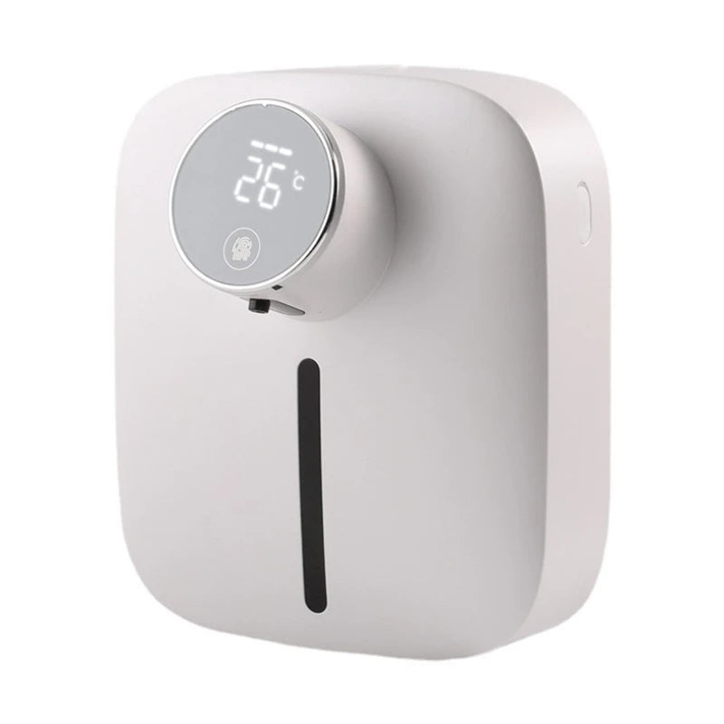 Soap Dispenser Automatic Wall Mounted USB Rechargeable Temperature Display Screen Multifunctional Soap Dispenser Disinfection