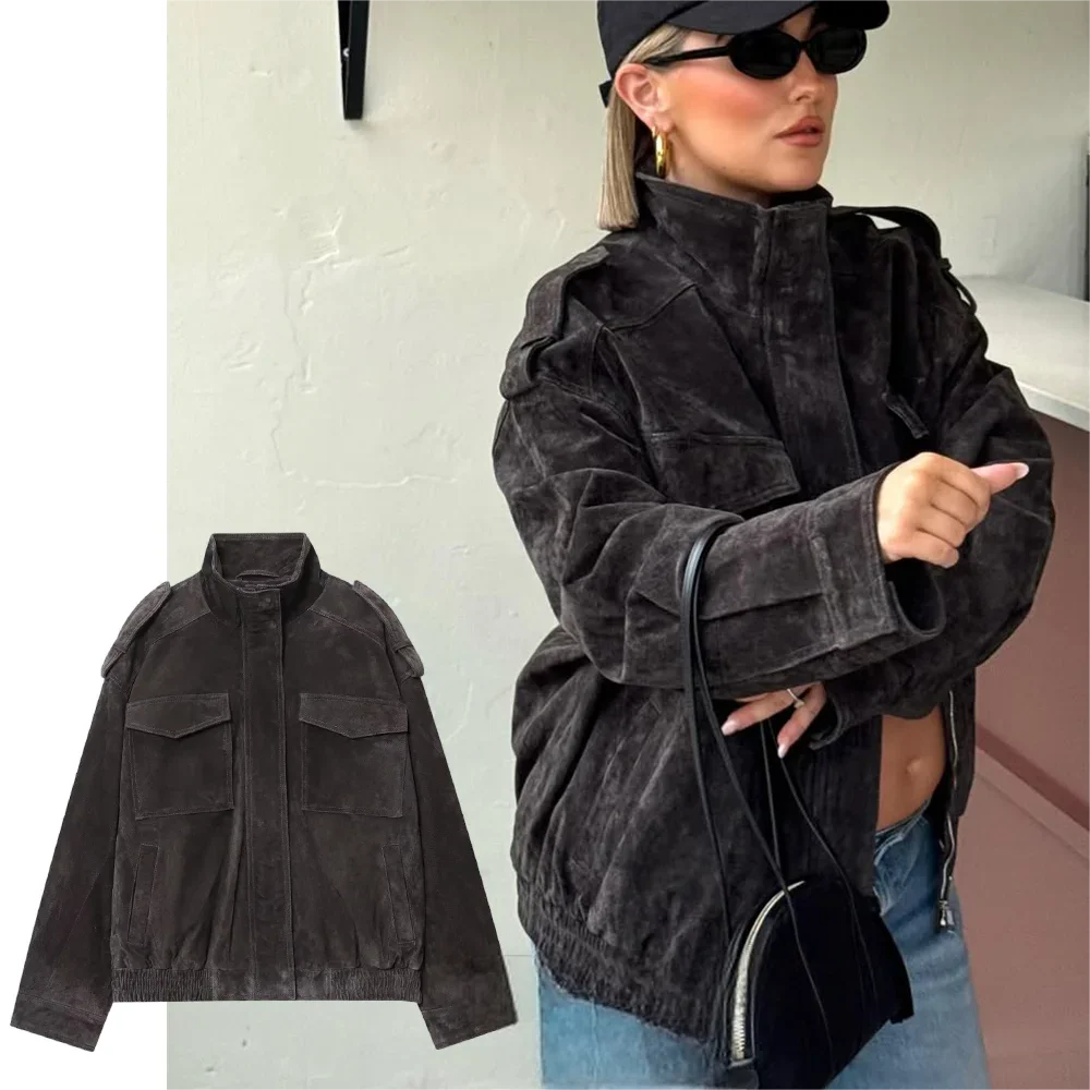 Suede Bomber Jacket