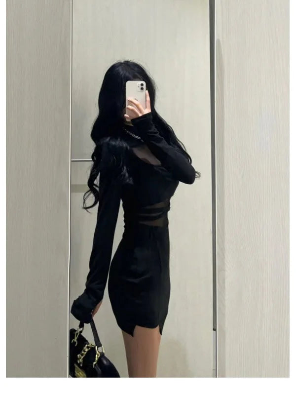 Pile Up Sleeves Fishbone Dress