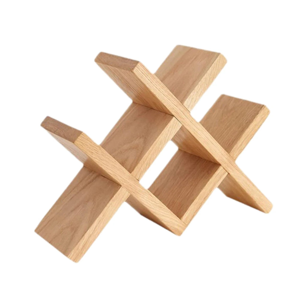 4-Bottle Wood Wine Rack