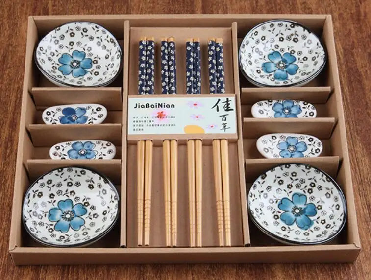 Japanese Style Cherry Blossom Ceramic Sushi Dishes